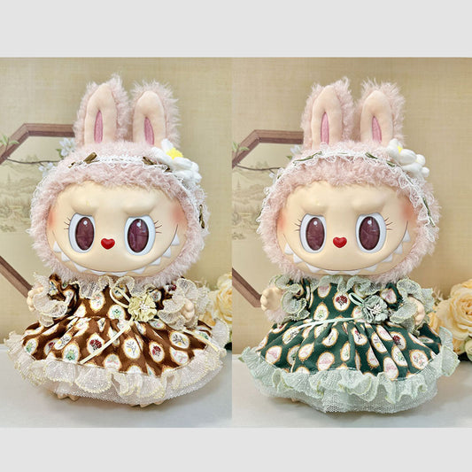 38Cm Labubu plush doll dress for Labubu doll dress MOKOKO Xixi princess dress