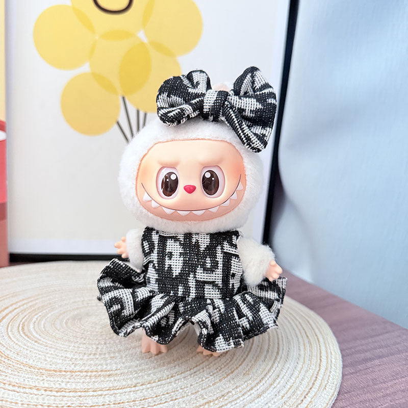 [Clothes only] 17cm Labubuwa clothes LABUBU blind box sitting party one, two, three generations of mystery dress