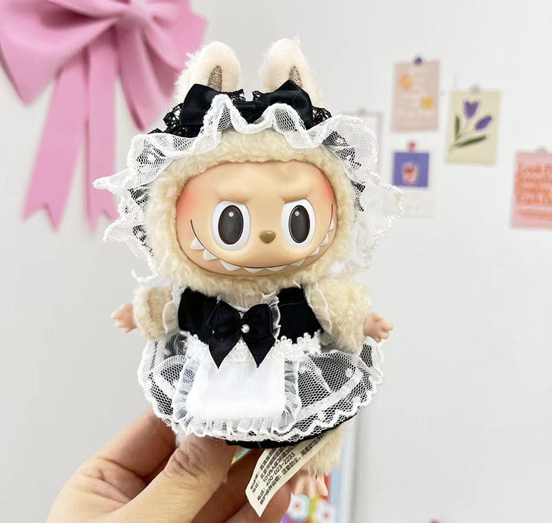 [Clothes only] 15cm pendant Labubu cloth for the New Year's set labubu keychain doll clothes cute