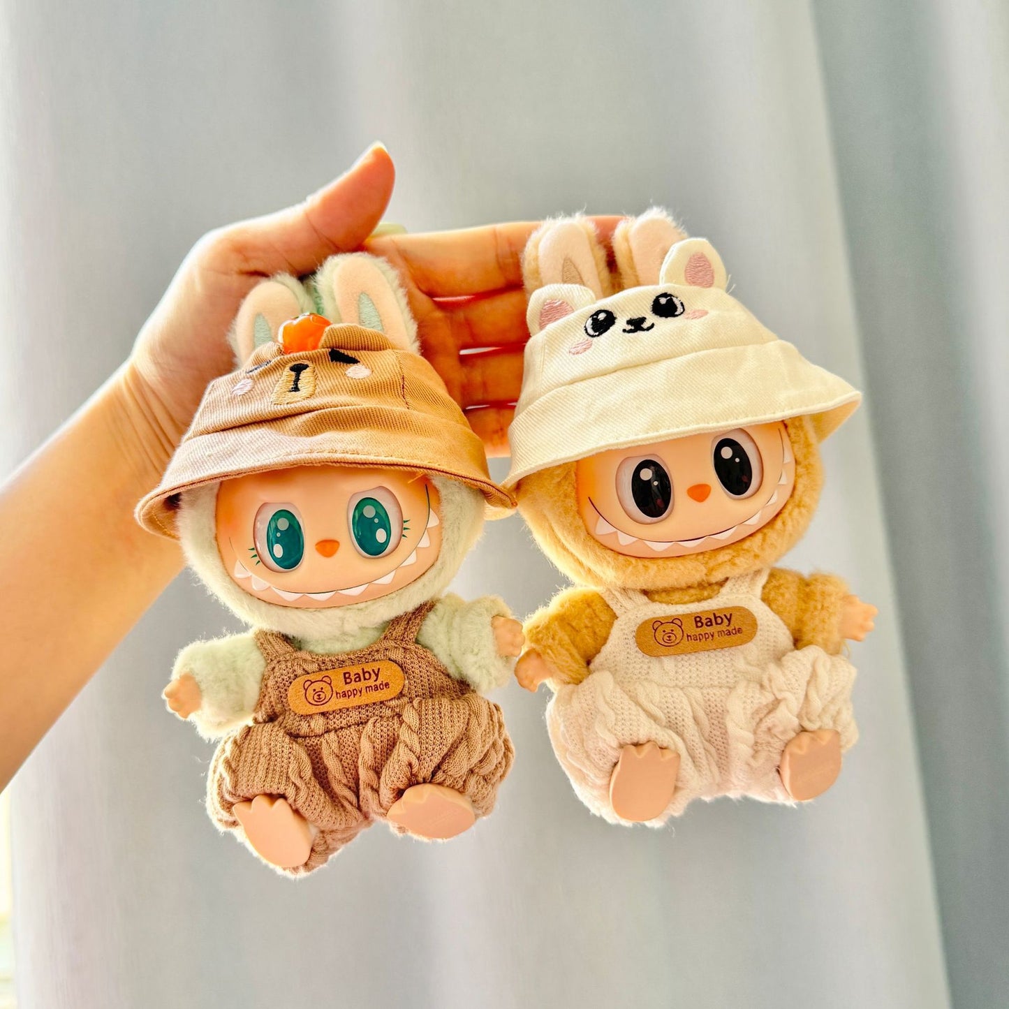 [Clothes only] First and second generation keychain Labubu clothes pendant Labubu cloth for small animal hat set cute