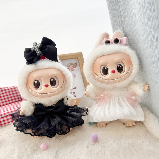 Clothes only] First and second generation Labubu clothes pendant Labubu sitting baby clothes little devil angel suit cute
