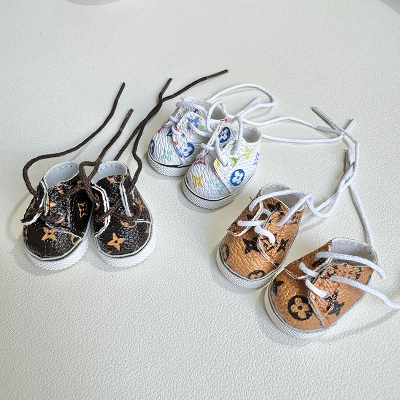 [Clothes only] 17cm blind box rabub pendant baby clothes hat shoes accessories Labubu doll printed shoes