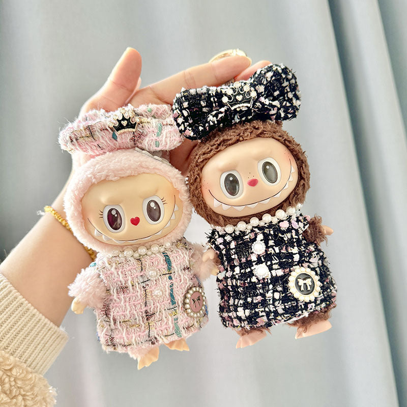 [Clothes only] First and second-generation Labubu clothes pendant Labubu sitting party baby clothes crown fragrant skirt set