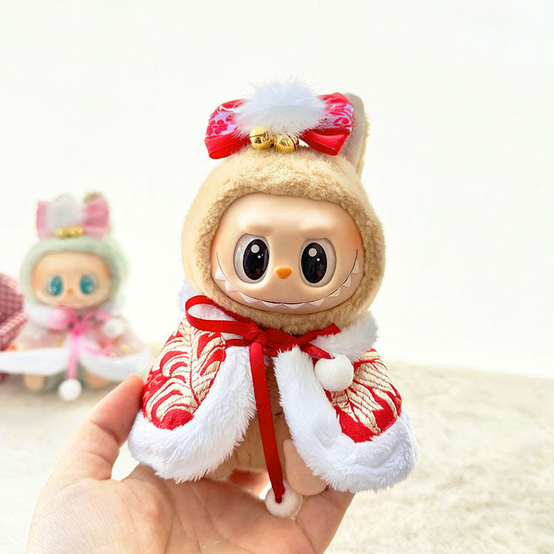 [Clothes only] First and second generation keychain Labubu clothes pendant Labubu sitting party New Year's greeting clothes Moe