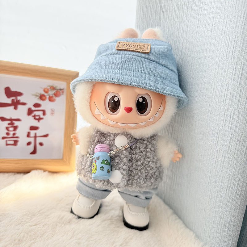 [Clothes only] First and second generation Labubu clothes pendant Labubu baby clothes, buttons, rings, vest suits, hats are cute.