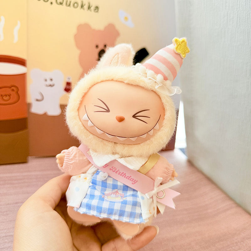 [Clothes only] First and second generation keychain Labubu clothes pendant Labubu baby clothes birthday party set cute