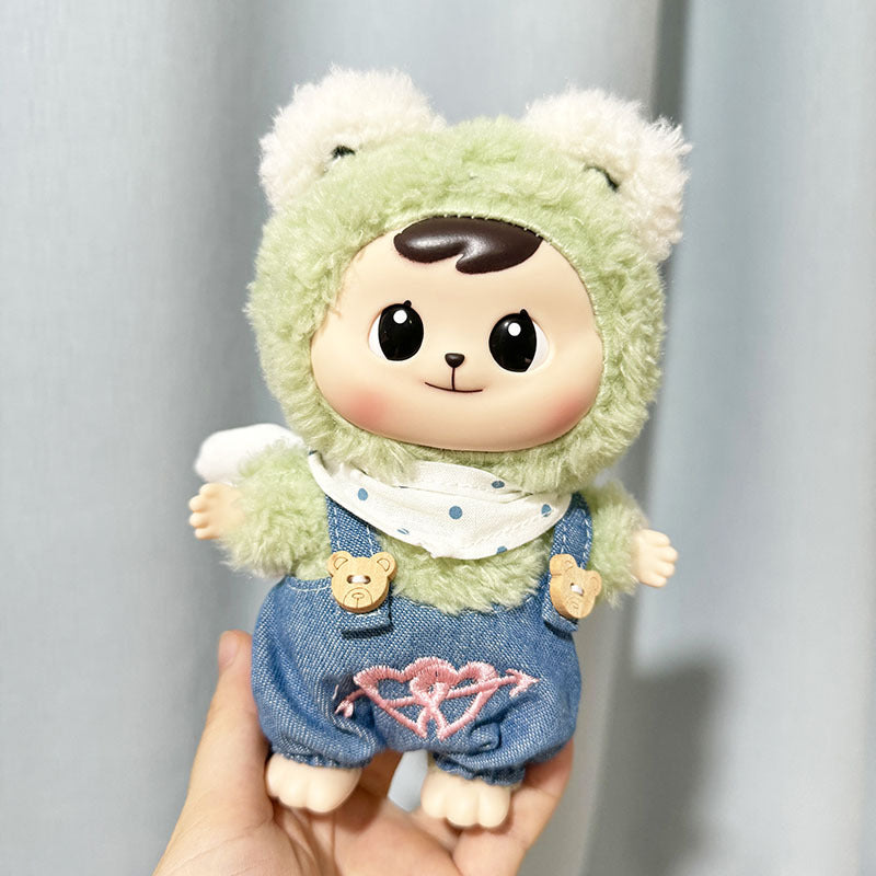 [Baby clothes only] 17cm rabub with pendant labubu keychain baby clothes angel cupid set cute
