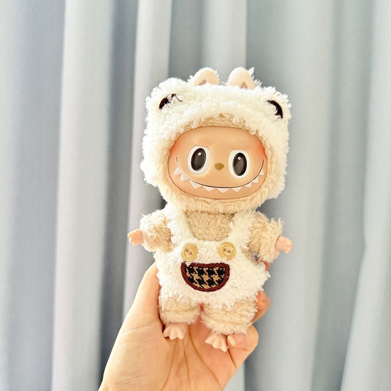 [Clothes only] First and second generation keychain Labubu clothes pendant Labubu baby clothes warm pinch bear set cute