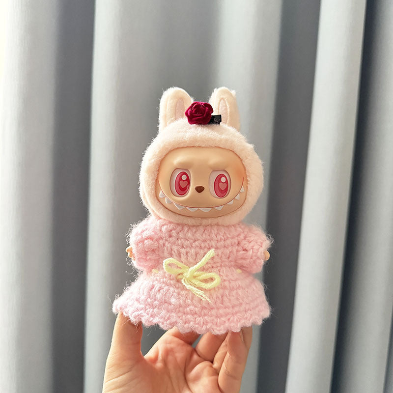 [Clothes only] First and second generation keychain Labubu clothes pendant Labubu sitting party hook dress women