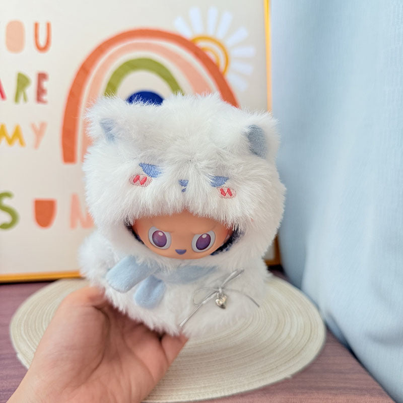 [Clothes only] One, two and three generations Labubu clothes pendant Labubu sitting baby clothes cool cat cape scarf set