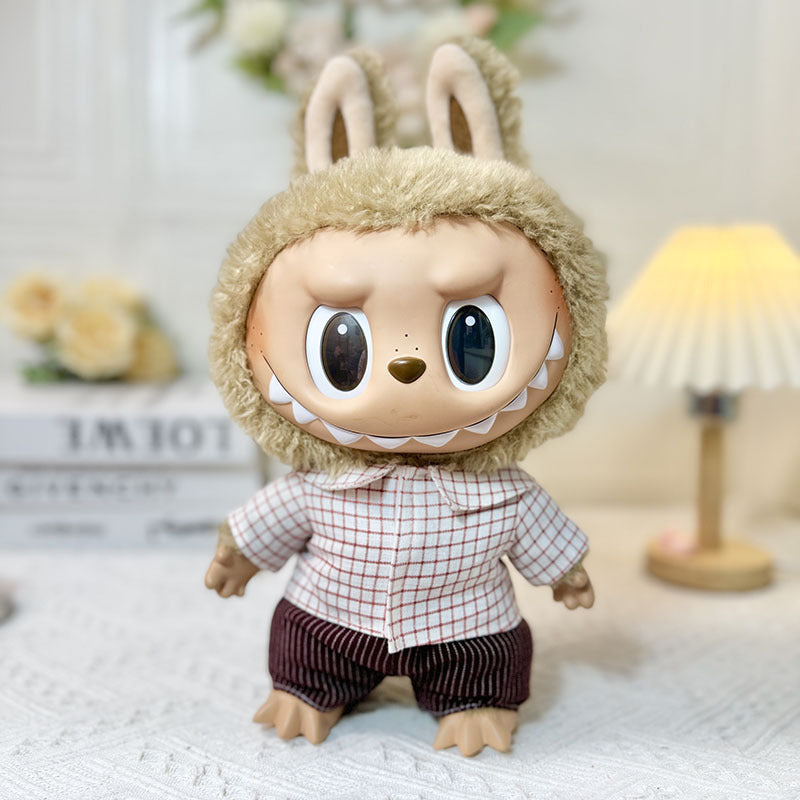 38Cm Labubu vinyl plush doll clothes for Labubu doll clothes summer pipa clothes set cute