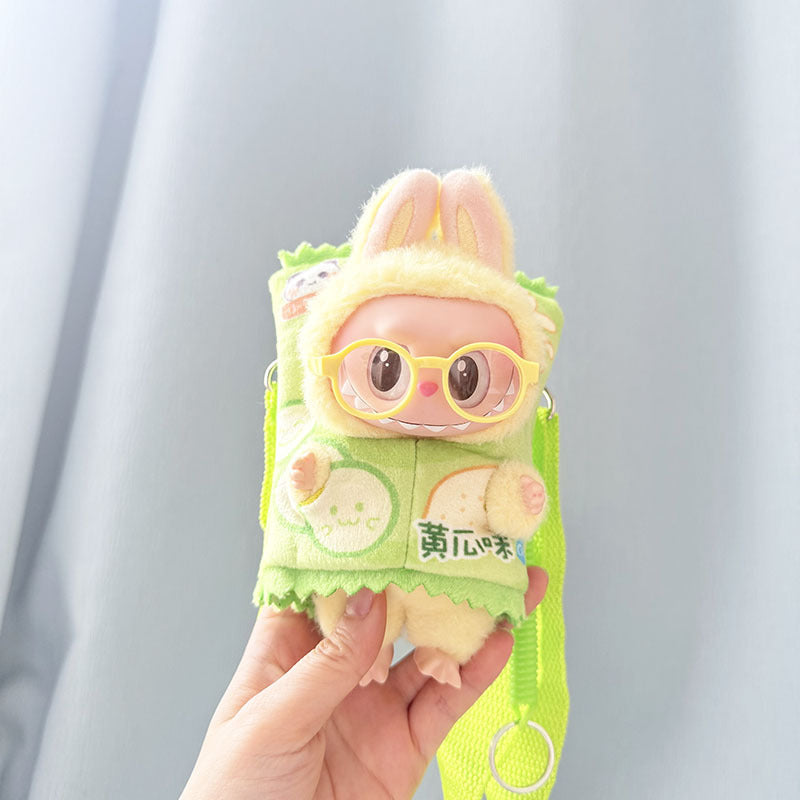 Baby clothes 17cm pendant blind box Labubu clothes Labubu doll for corn potted plant takeout bag cute and cute