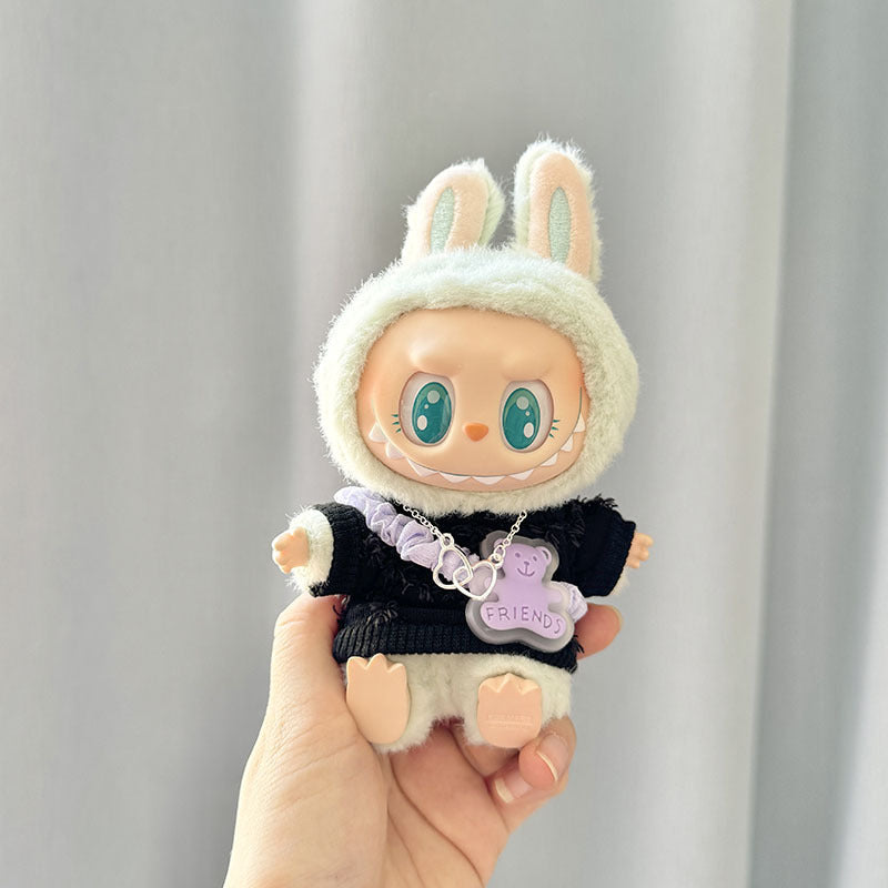 [Clothes only] First and second generation keychain Labubu clothes pendant Labubu cloth overalls Animal hat set