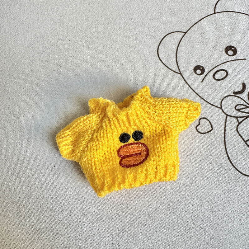 [Clothes only] First and second generation keychain Labubu clothes pendant Labubu sitting party yellow duck love hat