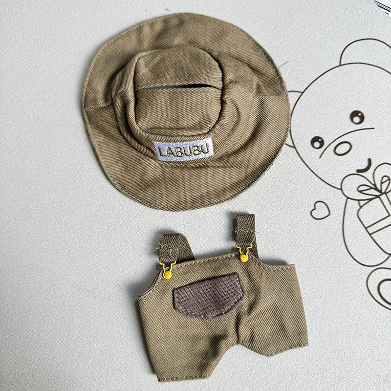 [Clothes only] First and second generation Labubu clothes pendant Labubu sitting party baby clothes bucket hat overalls cute