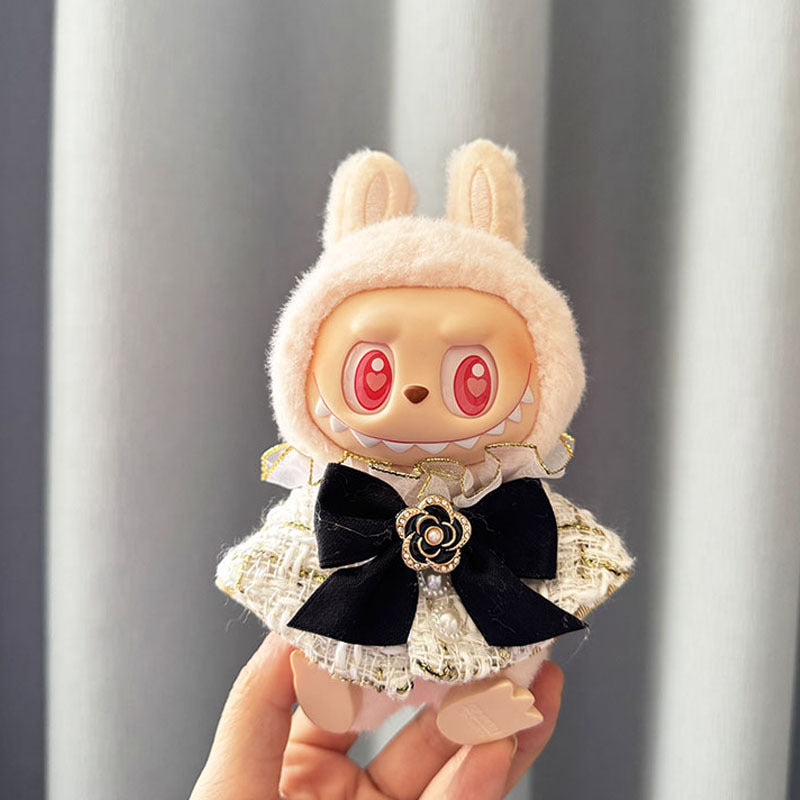 [Clothes only] First/second generation Labubu clothes pendant Labubu sitting party baby clothes fragrant luxury shawl cute