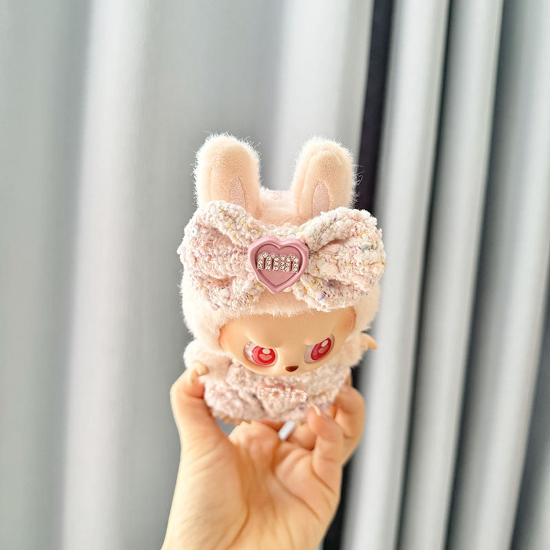 [Clothes only] First and second generation Labubu clothes pendant Labubu sitting party baby clothes mini straps pink fragrant wind