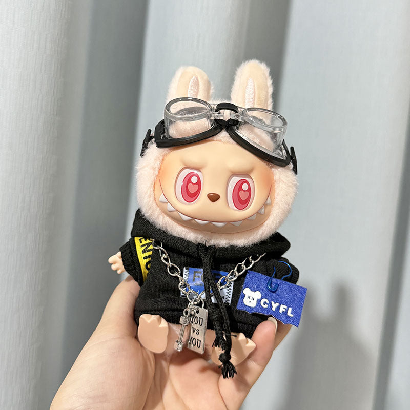 [Clothes only] First and second generation Labubu clothes pendant Labubu sitting party baby clothes fluorescent bear flying clothes