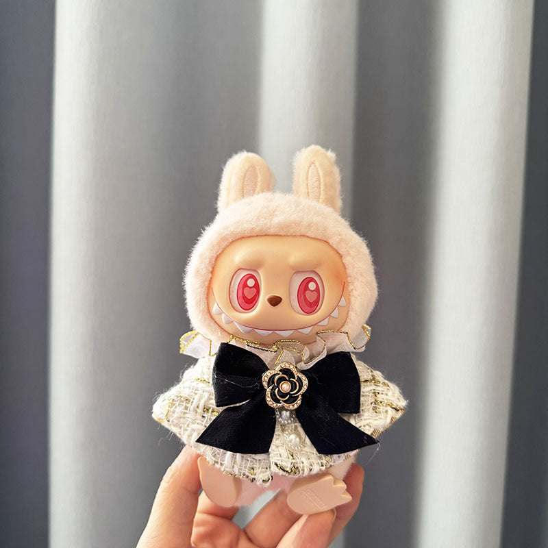 [Clothes only] First/second generation Labubu clothes pendant Labubu sitting party baby clothes fragrant luxury shawl cute