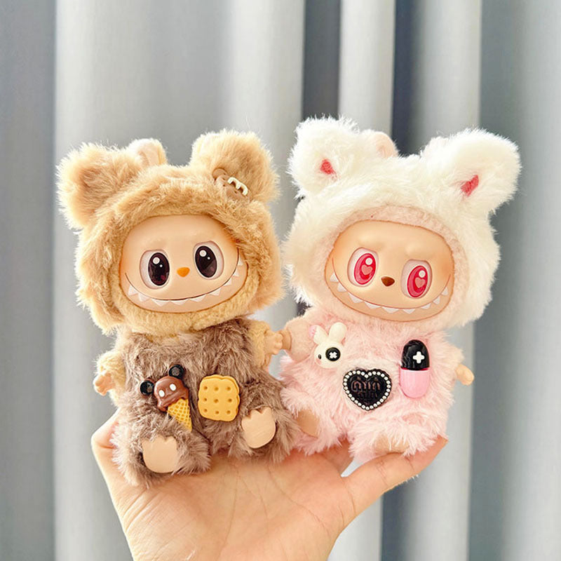 [Clothes only] First and second generation Labubu clothes pendant Labubu sitting party baby clothes capsule rabbit overalls