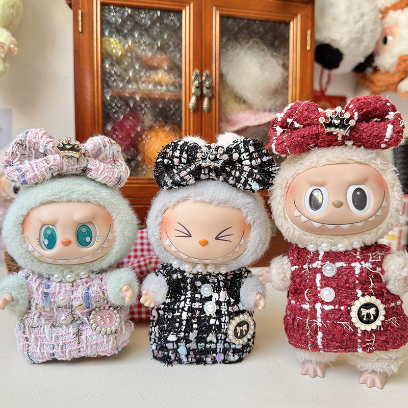 [Clothes only] First and second generation keychain Labubu clothes pendant Labubu crown fragrance set shawl cute