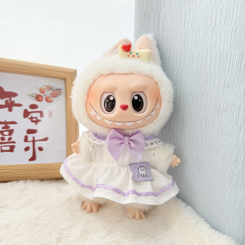 Clothes only] blind box Labubu clothes pendant Labubu baby clothes chess adventure queen baby clothes skirt cute