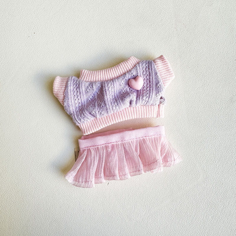 [Clothes only] First and second generation Labubu clothes pendant Labubu sitting party baby clothes love sweater gauze skirt