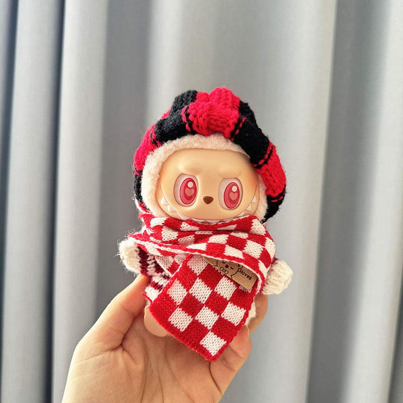 [Clothes only] First and second generation Labubu clothes pendant Labubu sitting party baby clothes knitted sweater hat clothes