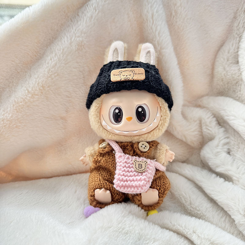 [Clothes only] First and second generation keychain Labubu clothes pendant Labubu sitting party knitted strap skirt