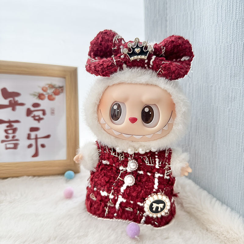 [Clothes only] First and second generation keychain Labubu clothes pendant Labubu New Year's Eve Lion and New Year's baby clothes