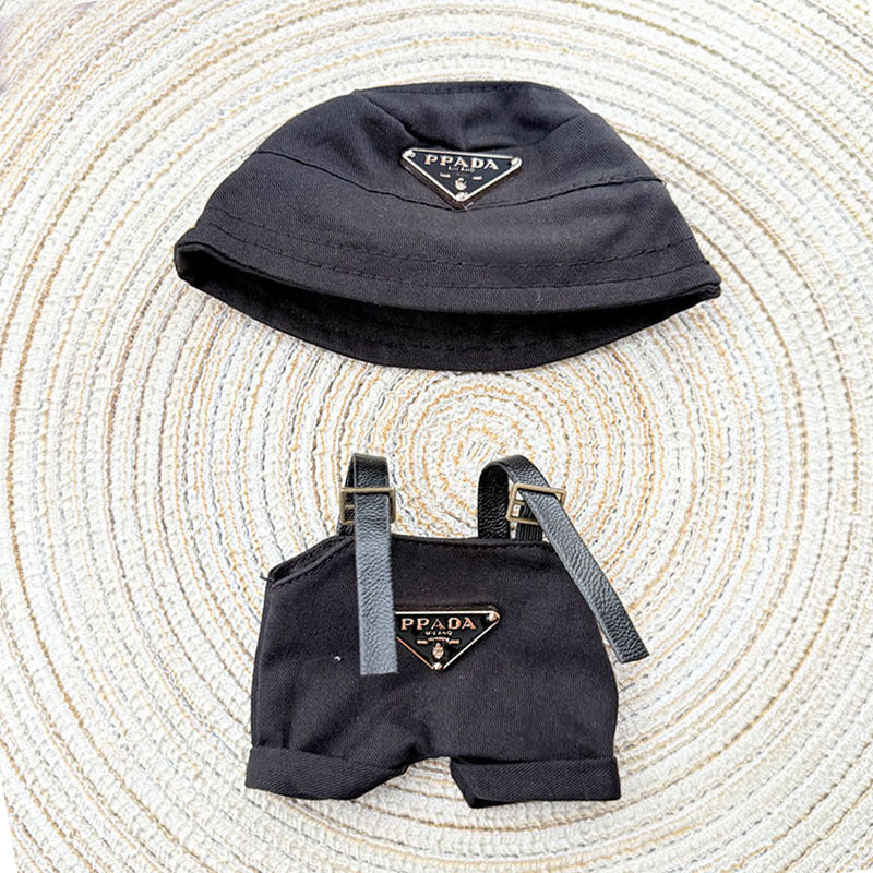 [Clothes only] First and second generation Labubu clothes pendant Labubu sitting baby clothes triangle overalls set tide