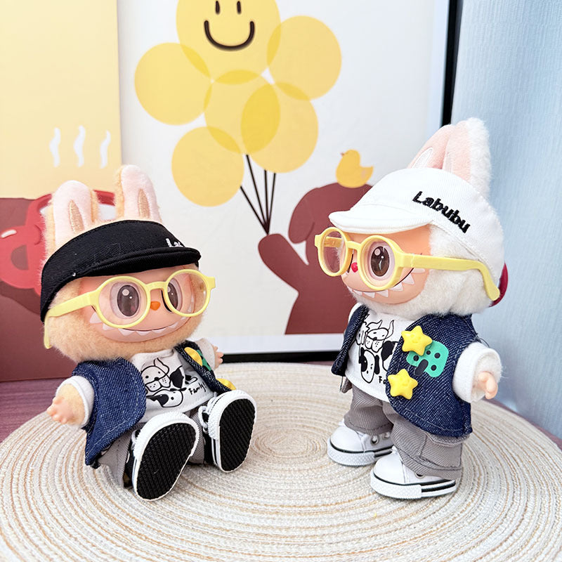 Clothes only] First and second generation Labubu clothes pendant Labubu sitting baby clothes puppy family suit cute and cute