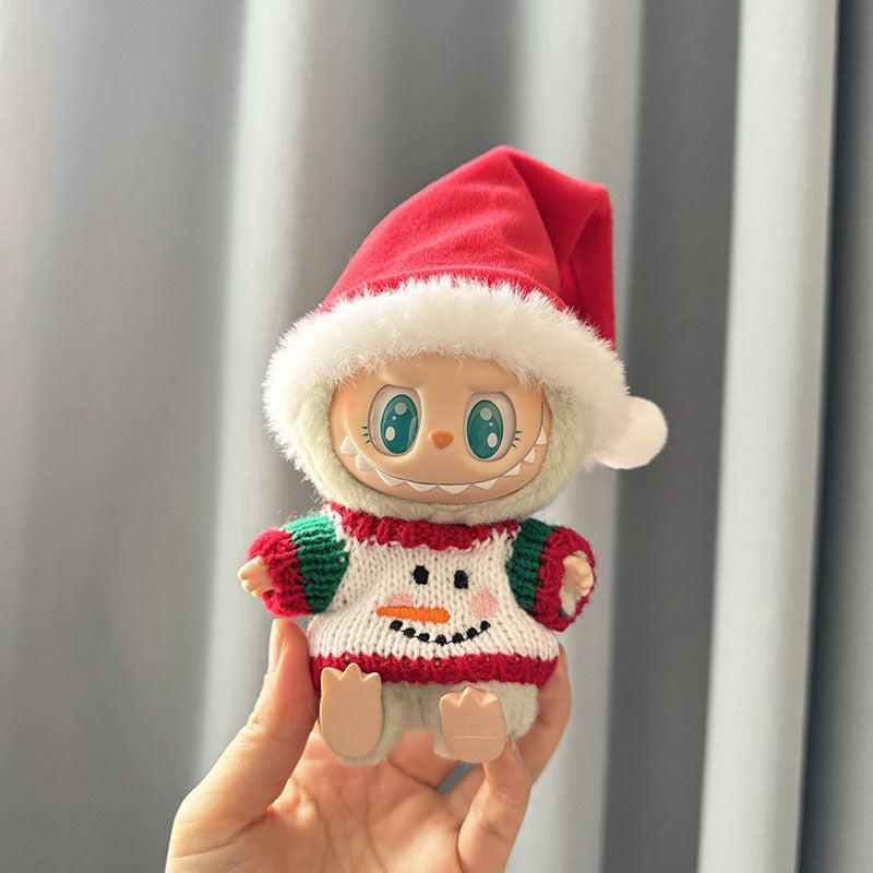 [Clothes only] The first, second and third generation keychain Labubu clothes pendant Labubu sitting party New Year sweater set
