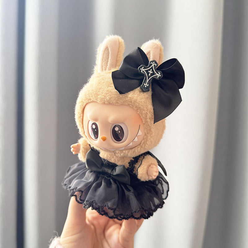 [Clothes only] First and second generation keychain Labubu clothes pendant Labubu sitting party little devil strap skirt