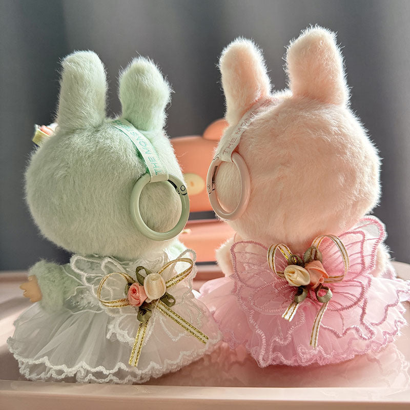 [Clothes only] First/second generation Labubu clothes pendant Labubu sitting party baby clothes head flower wedding dress set