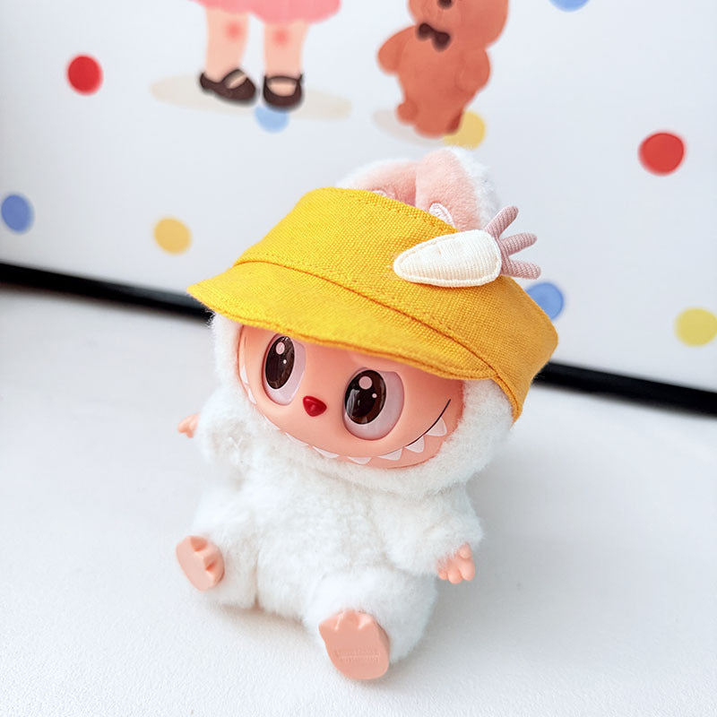 Clothes only] First and second generation Labubu clothes pendant Labubu sitting baby clothes crown belt overalls set