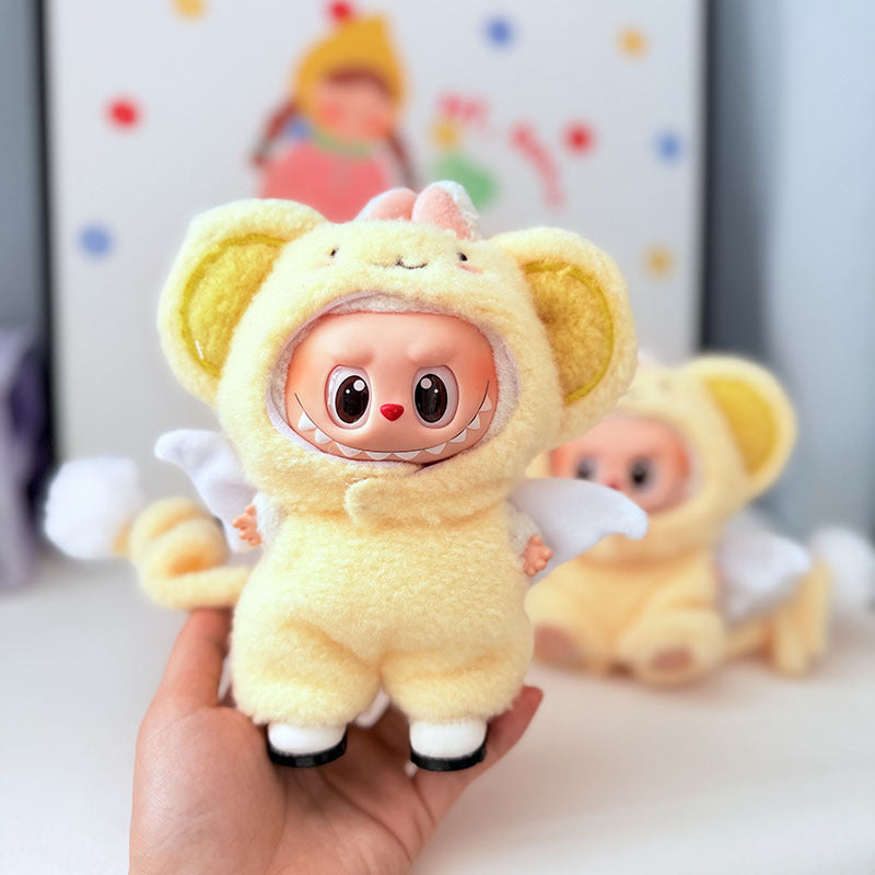 Only clothes 17cm pendant rabub clothes Internet celebrity curl tail small can set labubu doll clothes cute cute