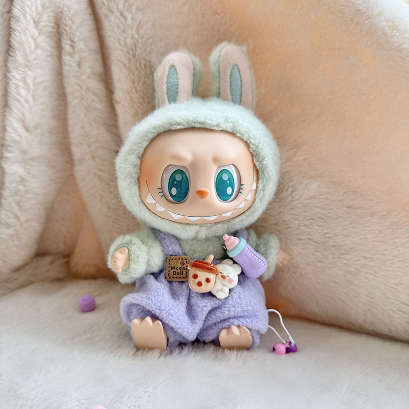 [Clothes only] First and second generation keychain Labubu clothes pendant Labubu sitting party bottle overalls