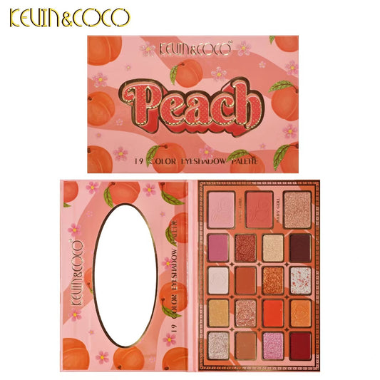 KEVIN & COCO 19-color peach eyeshadow, earth bead matte eyeshadow