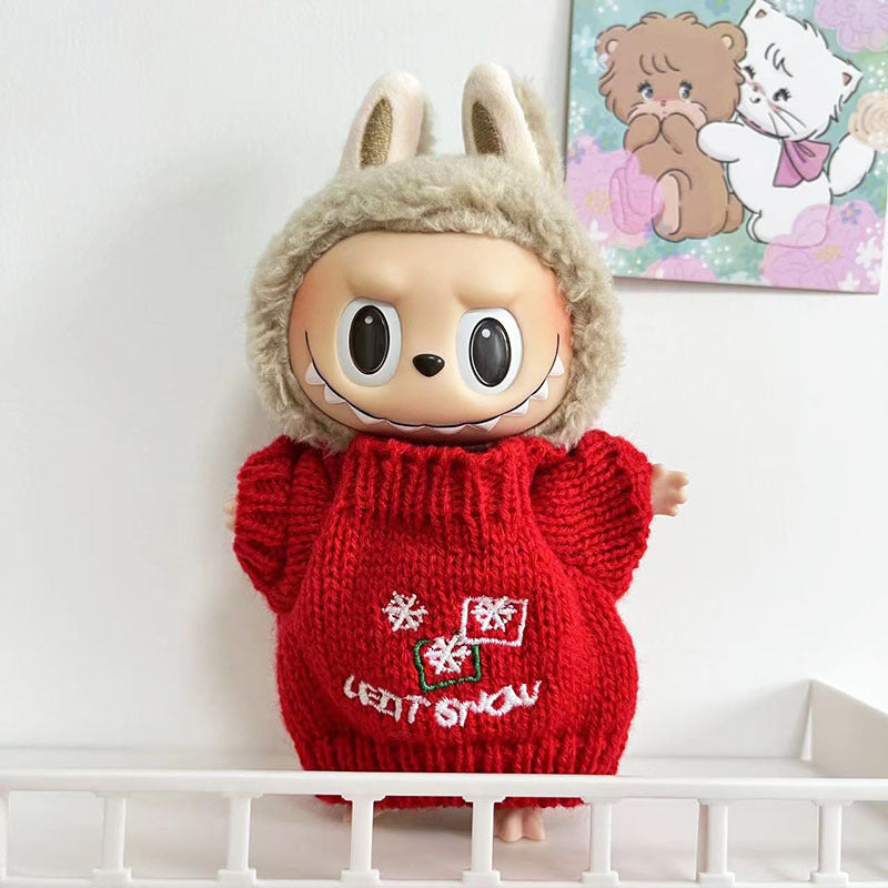 Clothes only] 15cm blind box Macaron Labubu Time to chill pendant doll clothes